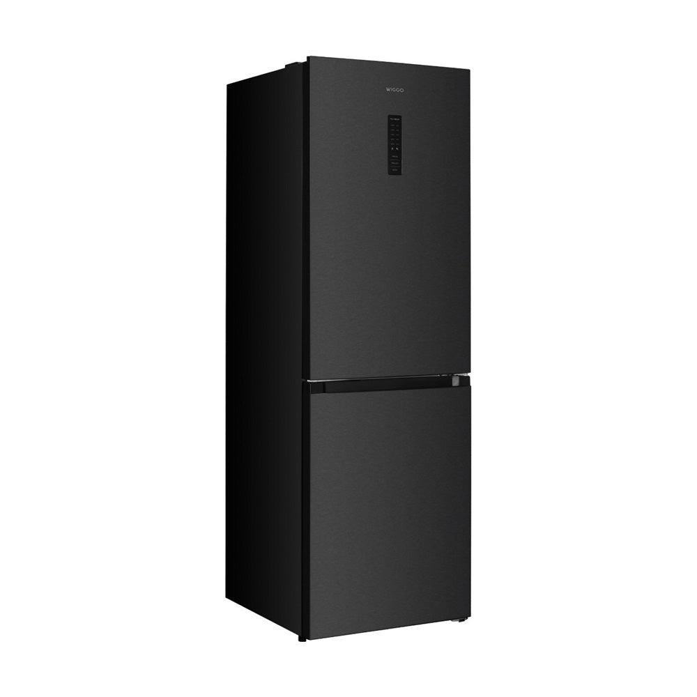 Wiggo WR‑CD18NFB(DX) – Koel‑Vriescombinatie – 323 L – Nee Frost – 2 Deuren – 39 dB – Energieklasse B – 5 Jaar Garantie – Donker Roestvrijstaal