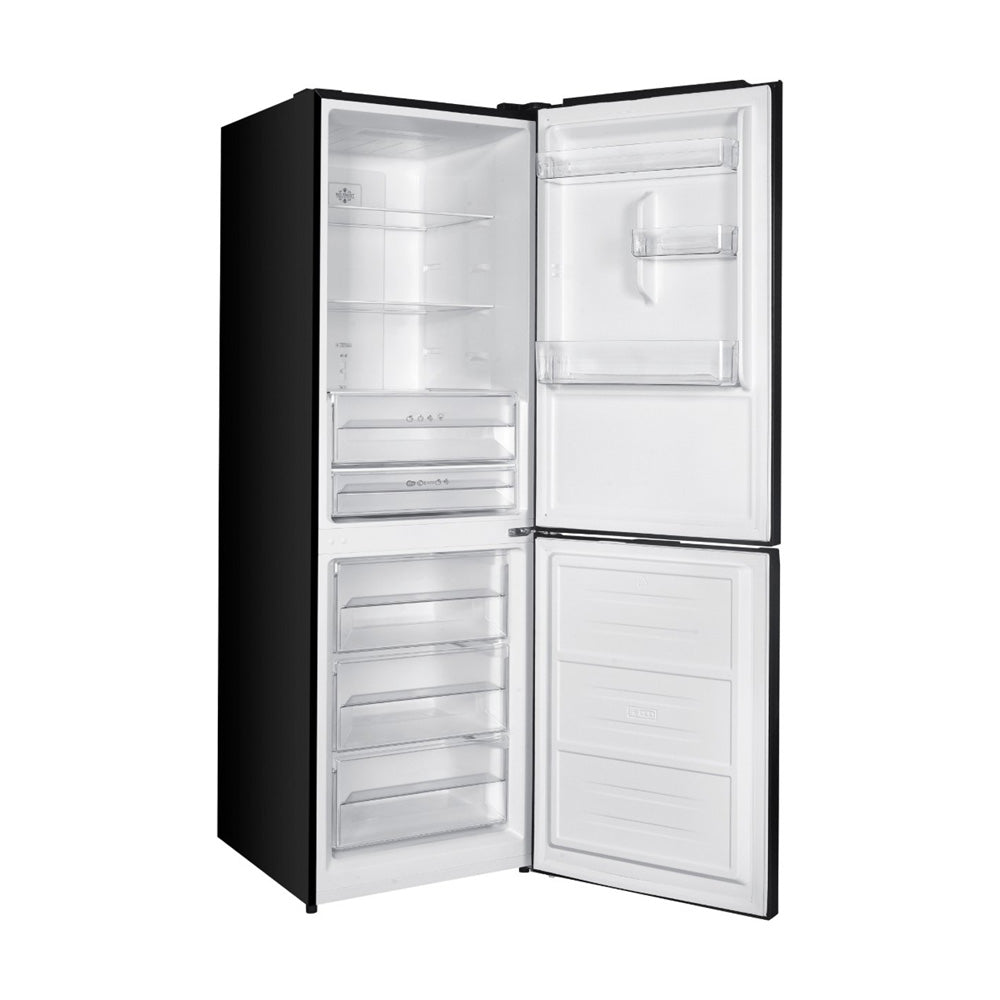 Wiggo WR-CD18C(B) Vrijstaande Koel-Vriescombi Koelkast - 60 cm - Zwart