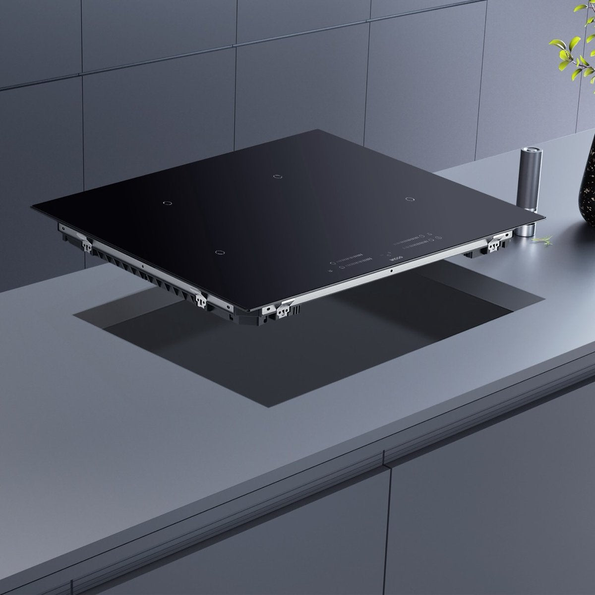 Plaque de cuisson à induction encastrable Wiggo WH-B834IRS(B) - 77 cm - Noire