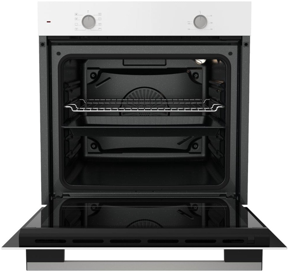 Wiggo WO-B608(W) - Inbouw heteluchtoven - 68L - Hetelucht functie - Soft Close deur - Energieklasse A - Wit - 5 jaar garantie