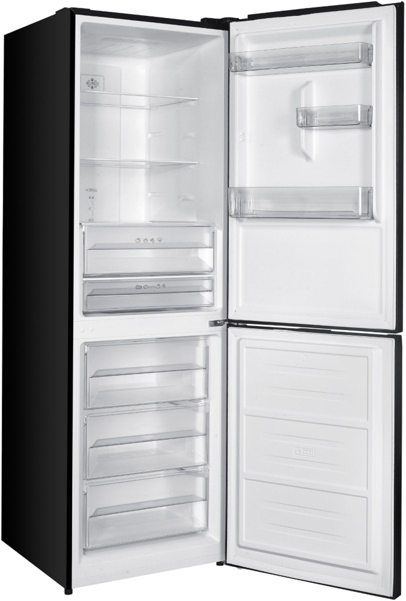 Wiggo WR‑CD18NFB(DX) – Koel‑Vriescombinatie – 323 L – Nee Frost – 2 Deuren – 39 dB – Energieklasse B – 5 Jaar Garantie – Donker Roestvrijstaal