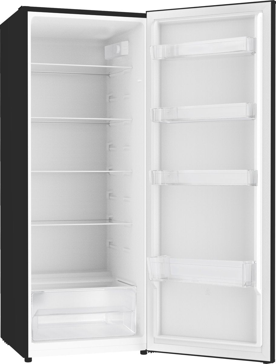 Wiggo WL-UR14E(B) - Vrijstaande koelkast - Kastmodel - 242 liter - 5 plateaus - 5 jaar garantie - Zwart
