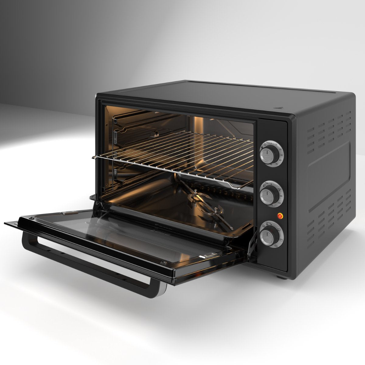 Ferre GFK-60TMO Vrjstaande Mini oven - 60 Liter - Zwart