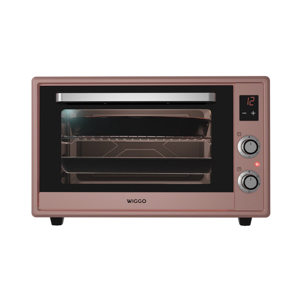 Wiggo WMO-E657(P) - Vrijstaande Mini Oven - Elektrisch - 60 CM - 65 liter - 2000 W - 5 Jaar Garantie - Roze