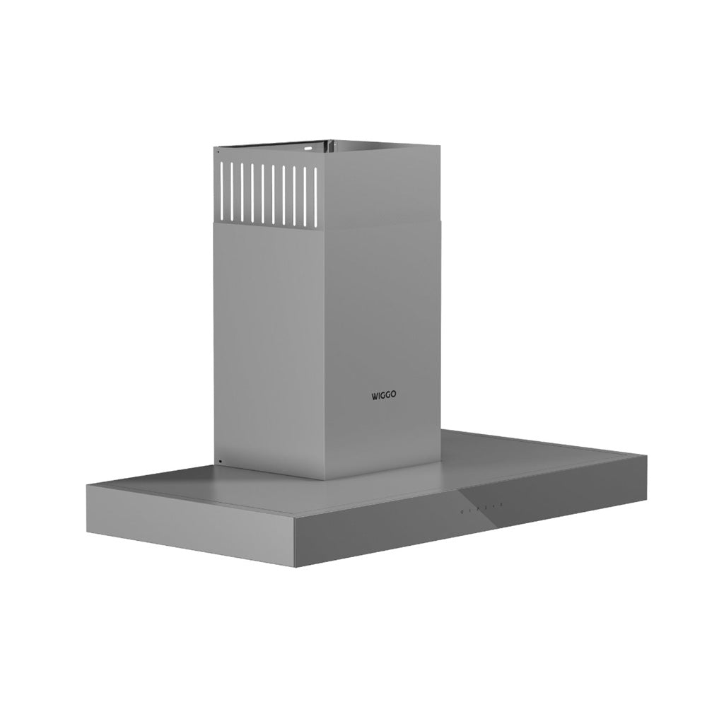 Wiggo WE-A941T(G) – T-Model Wandschouw Afzuigkap 90 cm – Grijs – 650 m³/h – LED Verlichting – Energieklasse A – 5 jaar garantie