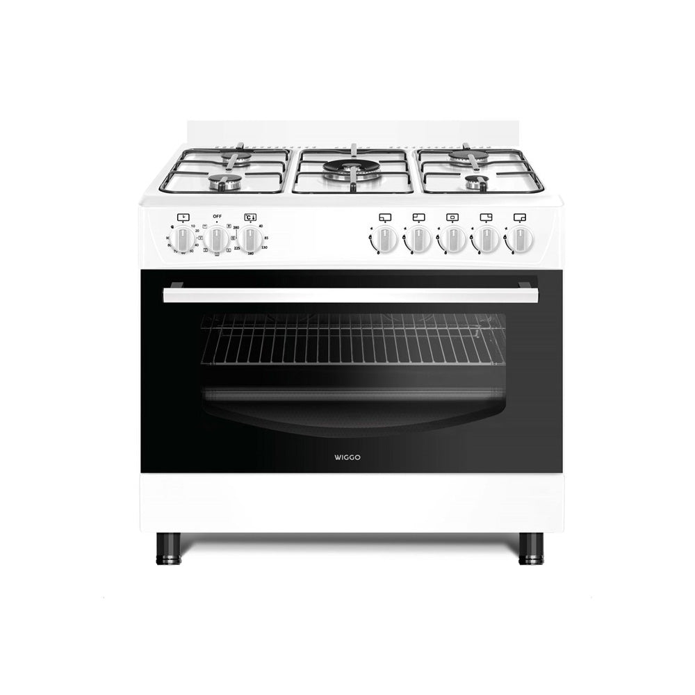 Wiggo WO-E903B(WW) Vrijstaande Gasfornuis - 90 cm - Wit