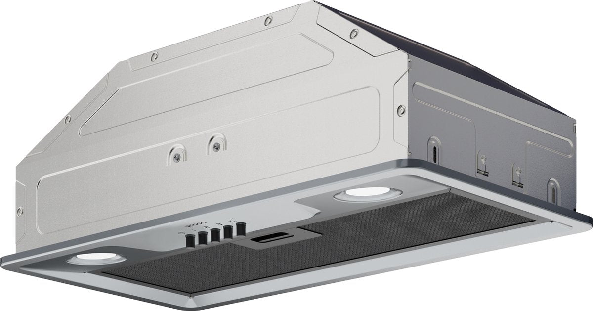 Wiggo WE-D631B(G) - Inbouw Afzuigkap - 60cm - 300m³/h - 3 standen - Energieklasse D - Grijs - Koolstoffilters meegeleverd