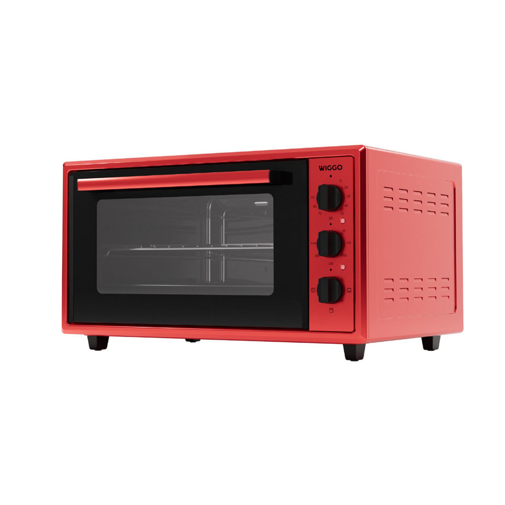 Wiggo WMO-E456(R) - Vrijstaande Mini Oven - Electrisch - 60 CM - 45 liter - 2000 W - 5 Jaar Garantie - Rood