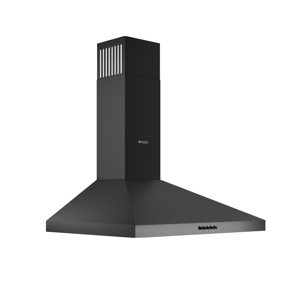 Wiggo WE-A630P(B) Wandschouw Afzuigkap - 60 cm - Zwart