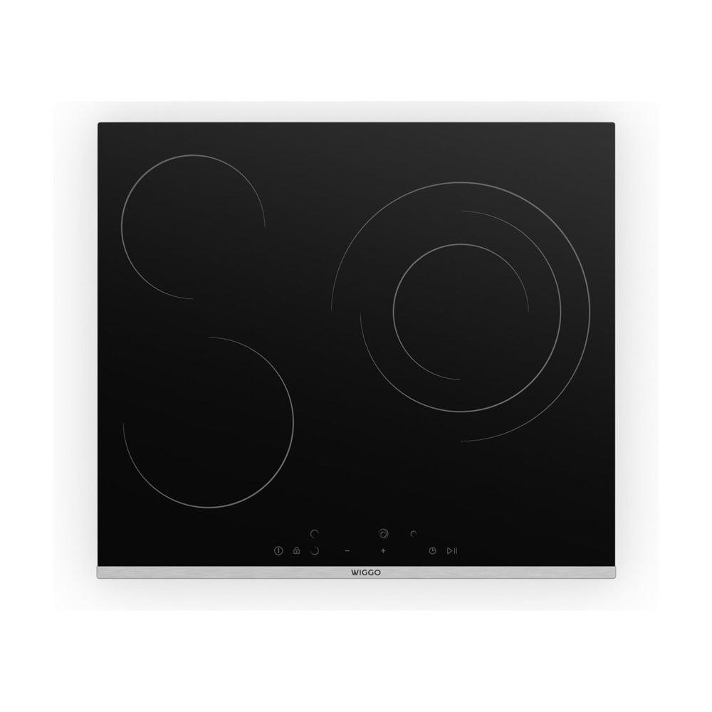 Wiggo WH-E673GC(B) - Inbouw Keramische kookplaat - 60 cm - 3 kookzones - Touch bediening - Zwart - 5 jaar garantie