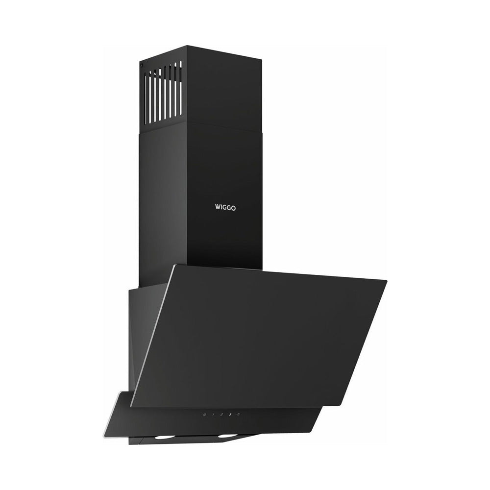 Wiggo WE-D532G(B) – Schuine Afzuigkap 50 cm – Zwart Dubbel Glas – LED Verlichting – Touch Control – 5 jaar garantie