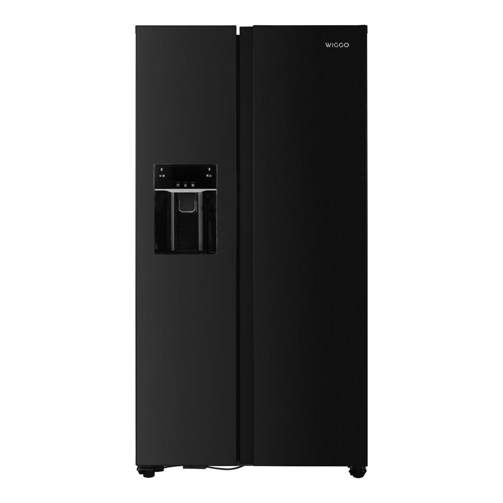 Wiggo WR-SBS18IME(DX) - Amerikaanse Koelkast - Nee Frost - 2 deuren - Water- en ijsdispenser - Display - Super Freeze - 513 Liter - 5 jaar garantie - Zwart Roestvrijstaal