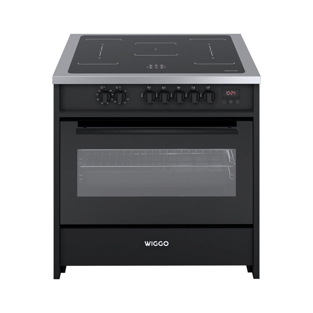 Wiggo WIO-E921A(BX) Vrijstaande Inductiefornuis - 90 cm - Zwart