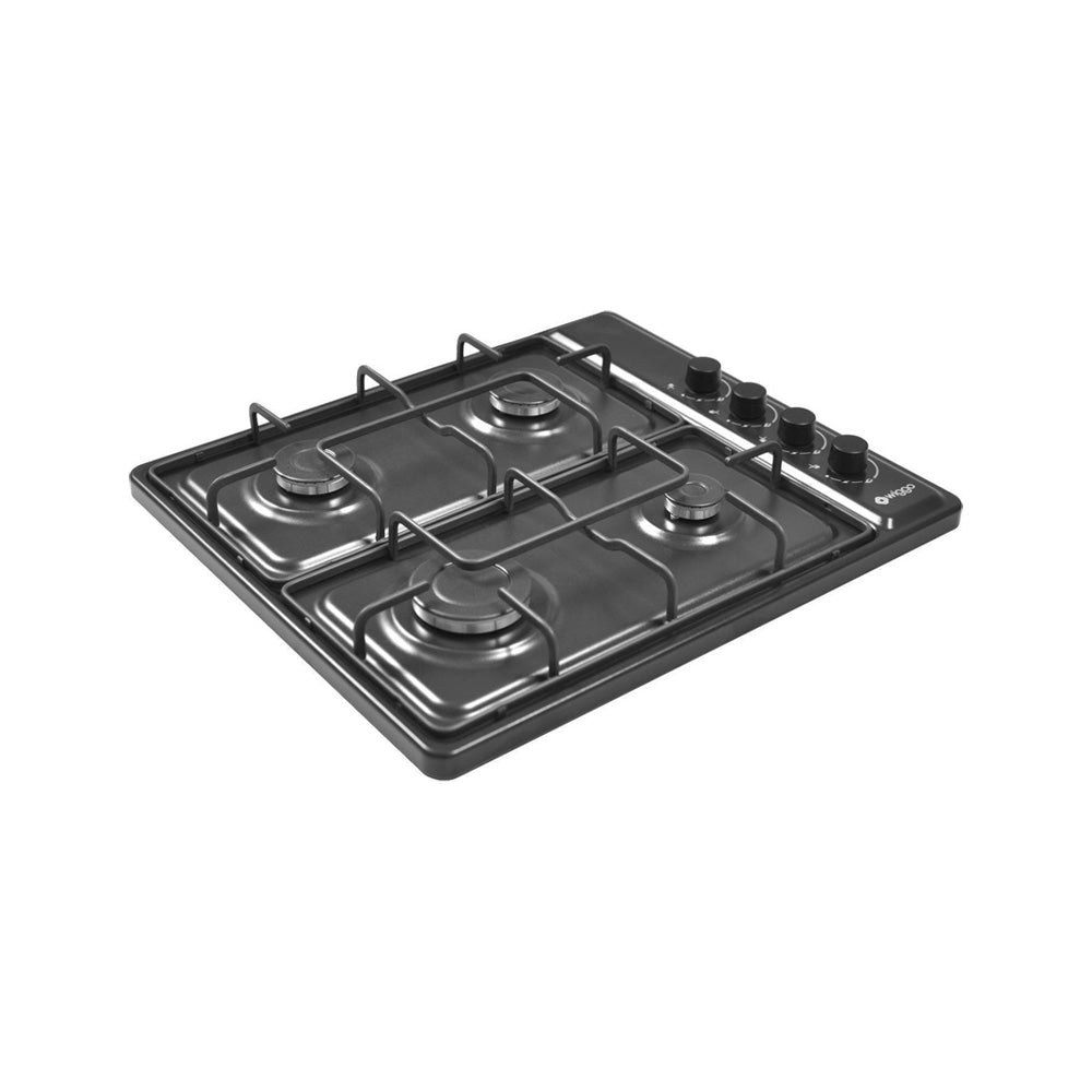 Wiggo WK-GV804M Vrijstaande Gaskookplaat - 60 cm - Zwart