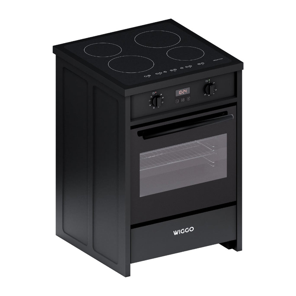 Wiggo WIO-E621A(BB) Vrijstaande Inductiefornuis - 60 cm - Zwart