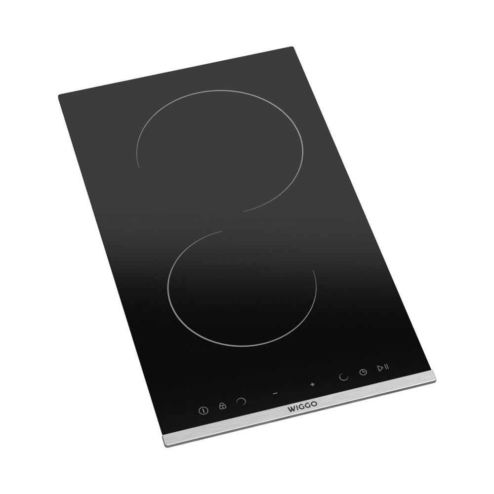 Wiggo WH-E312G(B) - Inbouw Inductiekookplaat - 30 cm - 2 kookzones - Touch bediening - 1 Fase Plug & play - 5 jaar garantie - Zwart