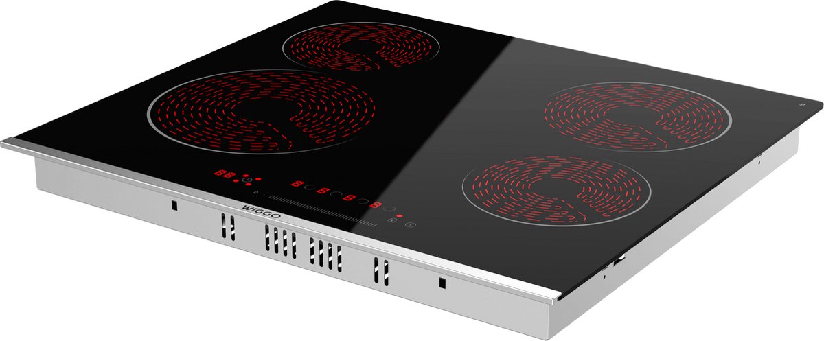 Wiggo WH-E674GC(B) Inbouw Keramische Kookplaat - 60 cm - Zwart