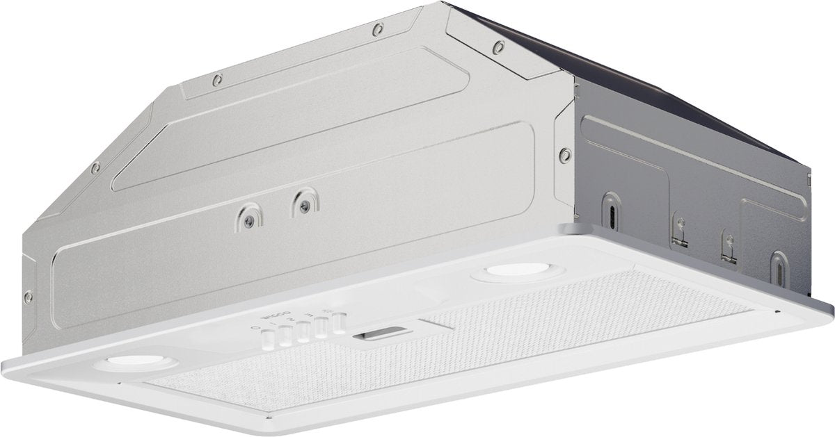 Wiggo WE-D631B(W) - Inbouw Afzuigkap - 60cm - 300m³/h - 3 standen - Energieklasse D - Wit - Koolstoffilters meegeleverd