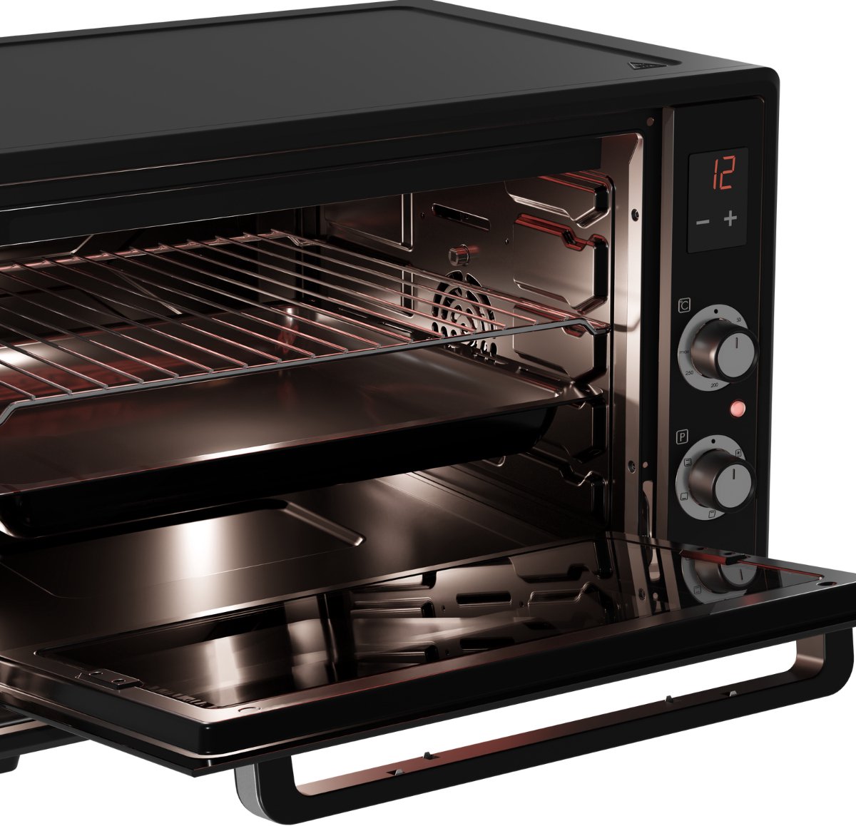 Wiggo WMO-E657(B) Vrijstaande Mini Oven - 65 Liter - Zwart
