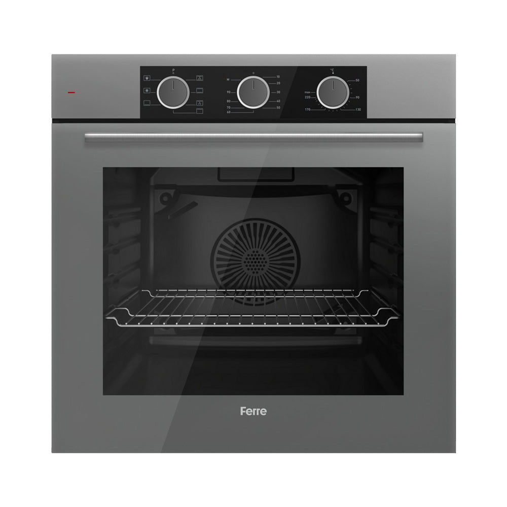 Ferre XE62CPR - Inbouw Heteluchtoven - 60 cm - 78 liter - 2359 W - Stijlvol Grijs