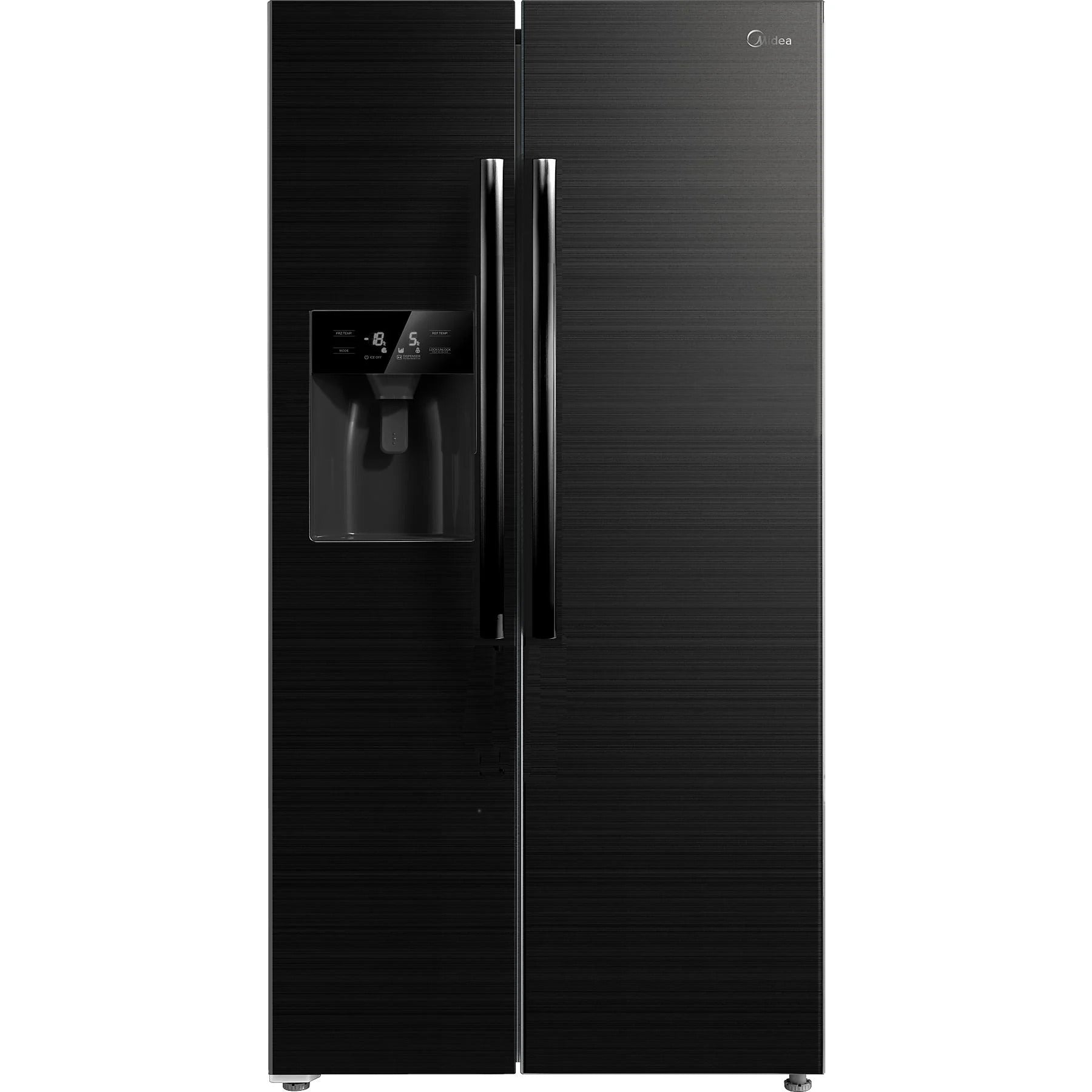 Midea KS-DDX 6.32 WT Amerikaanse Koelkast - 90 cm - Donker Roestvrijstaal
