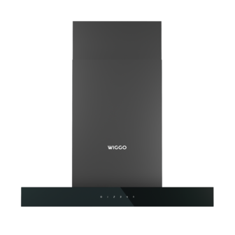 Wiggo - WE-A641T(B) - Wallmount - T-Model - Chimney Hood - 60cm - Black