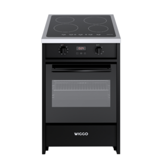 Wiggo WIO-E621A(BX) - Freestanding - Induction - Oven - 60cm - Zwart Inox