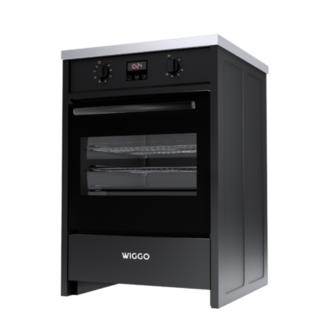 Wiggo WIO-E621A(BX) - Freestanding - Induction - Oven - 60cm - Zwart Inox