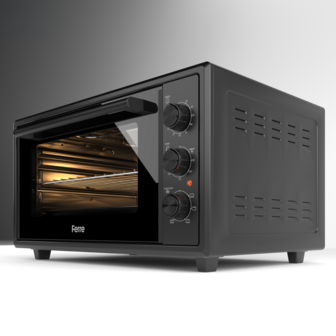 Ferre GFK-45TMO - Vrijstaande Mini Oven - 45 liter - Zwart