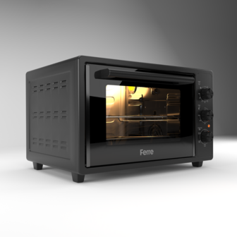 Ferre GFK-35TMO - Vrijstaande Mini Oven - 35 liter - Zwart