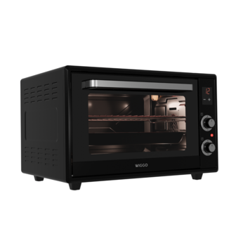 Wiggo WMO-E657(B) - Vrijstaande oven - 65 liter - Zwart