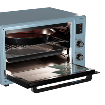 Wiggo WMO-E657(A) - Vrijstaande oven - 65 liter - Blauw