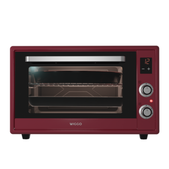 Wiggo WMO-E657(R) - Vrijstaande Mini Oven - 65 liter - Rood