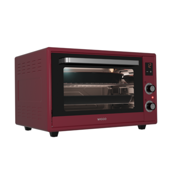 Wiggo WMO-E657(R) - Vrijstaande Mini Oven - 65 liter - Rood