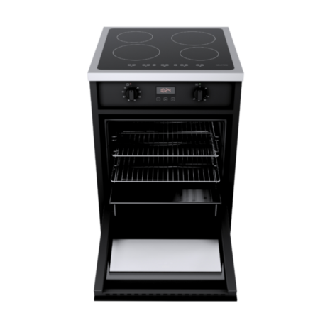 Wiggo WIO-E621A(BX) - Freestanding - Induction - Oven - 60cm - Zwart Inox