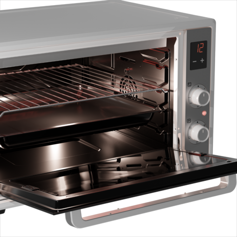 Wiggo WMO-E657(W) - Vrijstaande oven - 65 liter - Wit