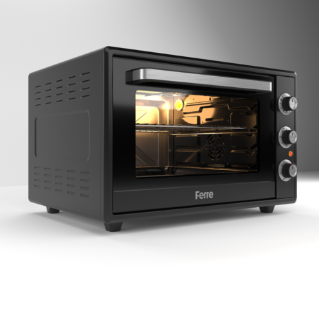 Ferre GFK-60TMO - Vrijstaande Mini Oven - 65 liter - Zwart