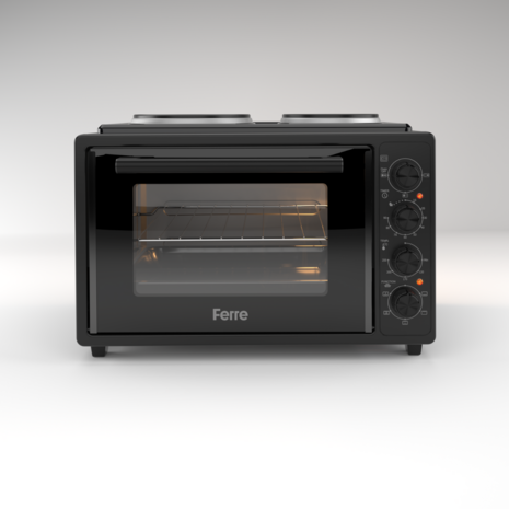 Ferre GFK-35TMOH - Vrijstaande Mini Oven - 35 liter - Zwart