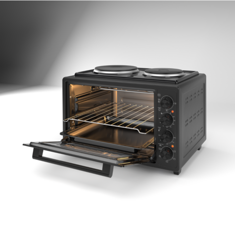 Ferre GFK-35TMOH - Vrijstaande Mini Oven - 35 liter - Zwart