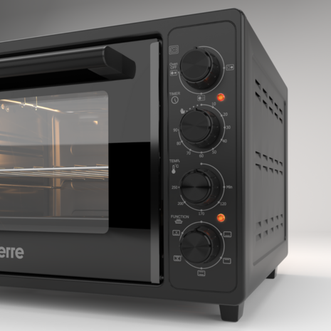 Ferre GFK-35TMOH - Vrijstaande Mini Oven - 35 liter - Zwart