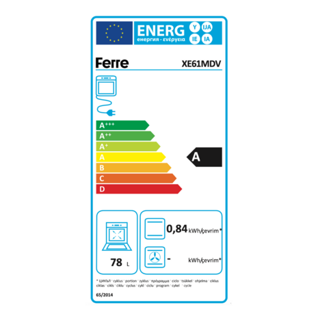 8697940715990 Ferre XE61MDV - Inbouw heteluchtoven - Rvs