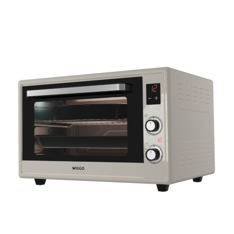 Wiggo WMO-E657(C) - Vrijstaande Mini Oven - 65 liter - Creme