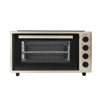 Wiggo WMO-E4562H(C) - Vrijstaande oven met kookplaat - 45 liter - Creme