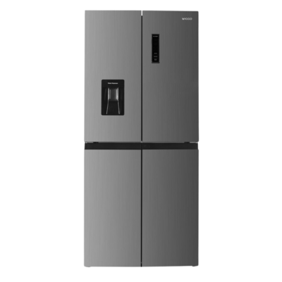 Wiggo WR-MD18(X) - Amerikaanse Koelkast - No Frost - Water Dispenser- Met Display - Super Freeze - 419 Liter - Rvs