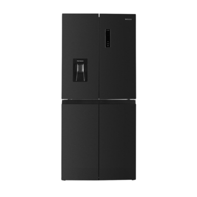 Wiggo WR-MD18(DX) - Amerikaanse Koelkast - No Frost - Water Dispenser - Met Display - Super Freeze - 419 Liter - Zwart