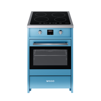 Wiggo WIO-E621A(AX) -Freestanding - Induction - Oven - 60cm - Aqua Blue Inox