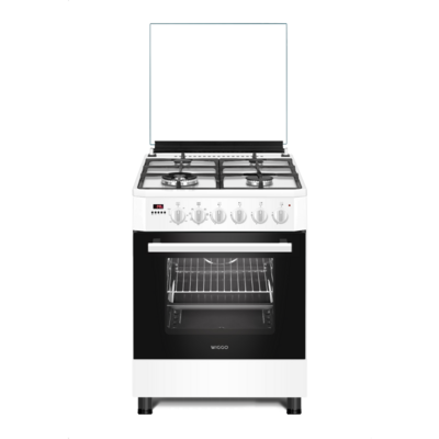 Wiggo WO-E639R(WX) Serie 9 - Gasfornuis - Wok - Wit Rvs