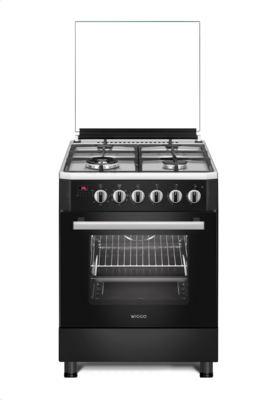 Wiggo WO-E639R(BX) Serie 9 - Gasfornuis - Wok - Zwart Rvs