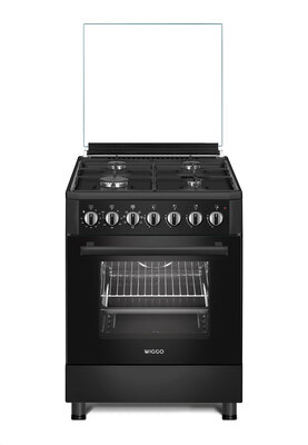 Wiggo WO-E639R(BB) Serie 9 - Gasfornuis - Wok - Zwart