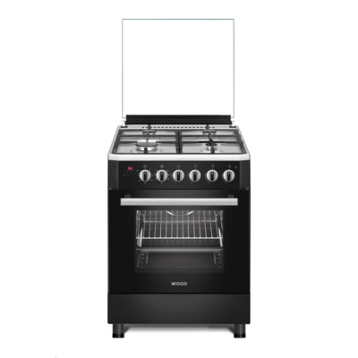 Wiggo WO-E609R(BX) Serie 9 - Gasfornuis - Zwart Rvs